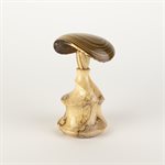 Sculpture artisanale en bois – champignon décoratif en lilas et vinaigrier