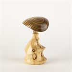 Sculpture artisanale en bois – champignon décoratif en lilas et vinaigrier