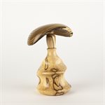 Sculpture artisanale en bois – champignon décoratif en lilas et vinaigrier
