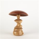 Handcrafted wood carving – Decorative mushroom in cottie maple and box elder