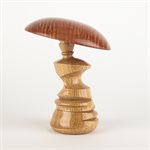 Handcrafted wood carving – Decorative mushroom in cottie maple and box elder