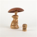 Handcrafted wood carving – Decorative mushroom in cottie maple and box elder