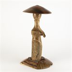 Sculpture artisanale en bois – champignon décoratif en cèdre et érable