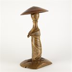 Sculpture artisanale en bois – champignon décoratif en cèdre et érable