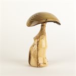 Handcrafted wooden sculpture – decorative mushroom in cottie maple and sumac