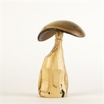 Handcrafted wooden sculpture – decorative mushroom in cottie maple and sumac