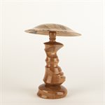 Handcrafted wooden sculpture – decorative mushroom in Spanish cedar and silver maple