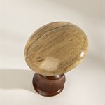 Sculpture artisanale en bois – champignon décoratif en acajou et érable cottié
