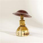 Sculpture artisanale en bois – champignon décoratif en arbre à boucane et érable argenté