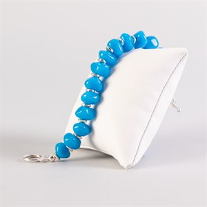 Bracelet en billes de verre façonnées à la flamme