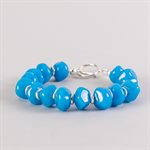 Bracelet en billes de verre façonnées à la flamme