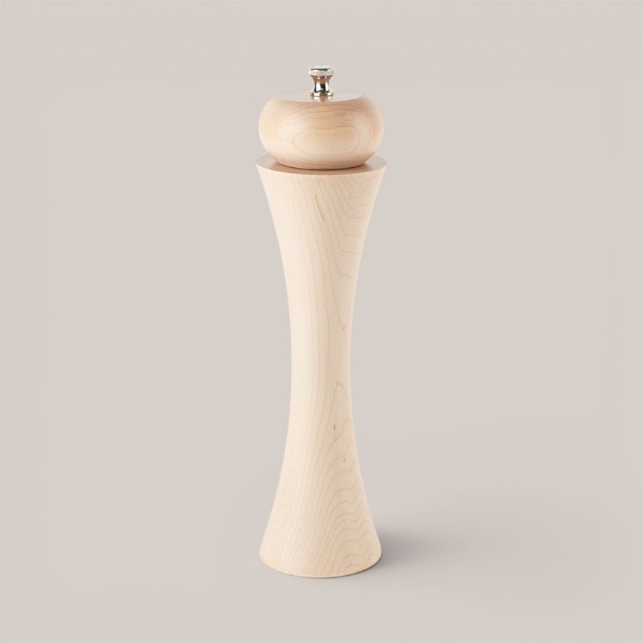 Convex Pepper Mill (Large) Natural wood