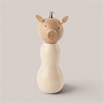 Moulin à sel cochon (moyen) - Bois naturel
