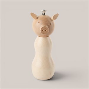 Pig Salt Mill (Medium) Natural wood
