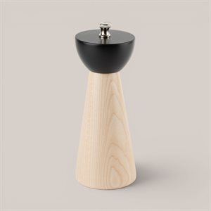 Minimalist Salt Mill (Small) Black and natural