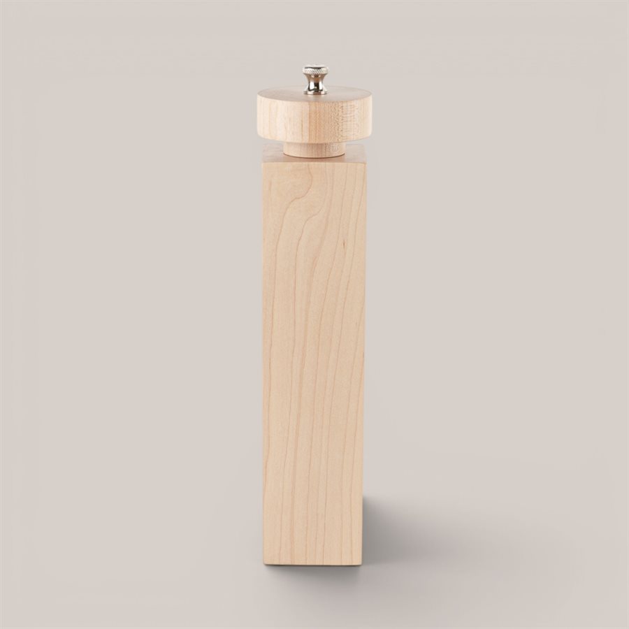 Square Salt Mill (Large) Natural wood