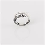 Bague double en argent texturé effet ossement grandeur 10