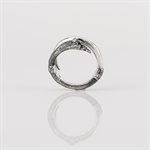Bague double en argent texturé effet ossement grandeur 10