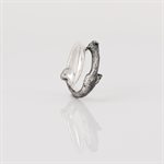Bague double en argent texturé effet ossement grandeur 10