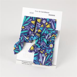 Duo of headbands for baby and mother