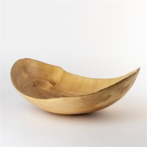 Large ash bowl with natural edges