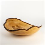 Large elongated maple bowl with live edge
