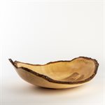 Large elongated maple bowl with live edge