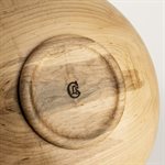 Large elongated maple bowl with live edge