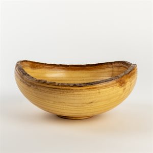 Small low ash bowl with live edge
