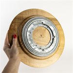 Turned maple wood rotating tray