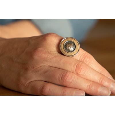 Bague argent sterling, constantine ii, anneau or 14k, grandeur 8 Bague argent sterling, constantine ii, anneau or 14k, grandeur 8