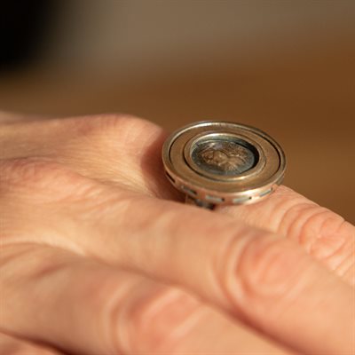 Bague argent sterling, constantine ii, anneau or 14k, grandeur 8 Bague argent sterling, constantine ii, anneau or 14k, grandeur 8