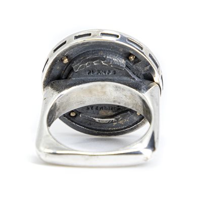 Bague argent sterling, constantine ii, anneau or 14k, grandeur 8 Bague argent sterling, constantine ii, anneau or 14k, grandeur 8