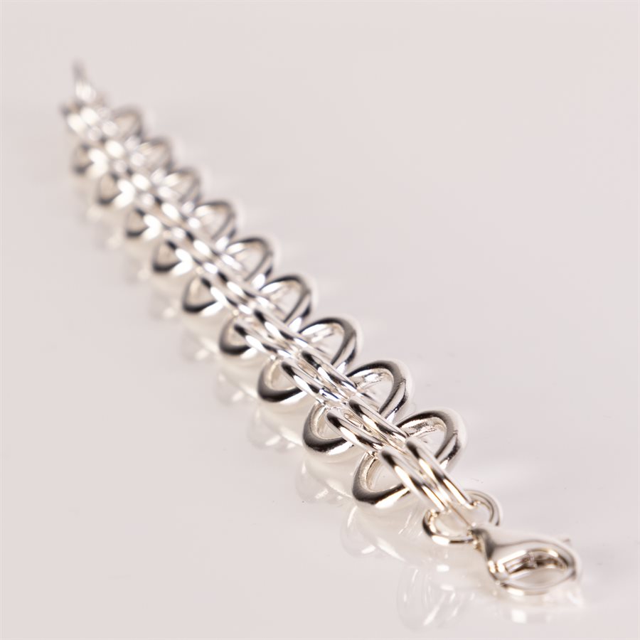 Bracelet chaine, modèle mailles en alternance Bracelet chaine, modèle mailles en alternance
