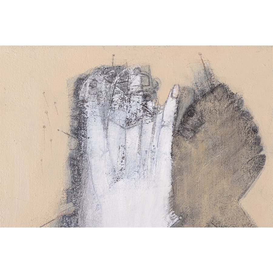 Liens cousus, acrylique et crayon, marouflé sur toile Liens cousus, acrylique et crayon, marouflé sur toile