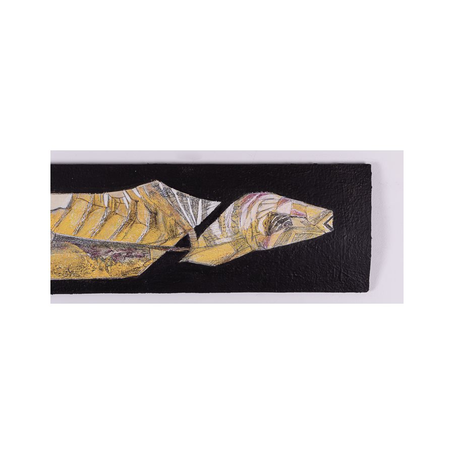 Vaisseau rames, acrylique encre et crayon, marouflé sur bois Vaisseau rames, acrylique encre et crayon, marouflé sur bois