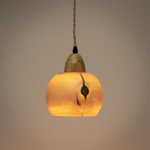 Small hand-turned aspen lampshade