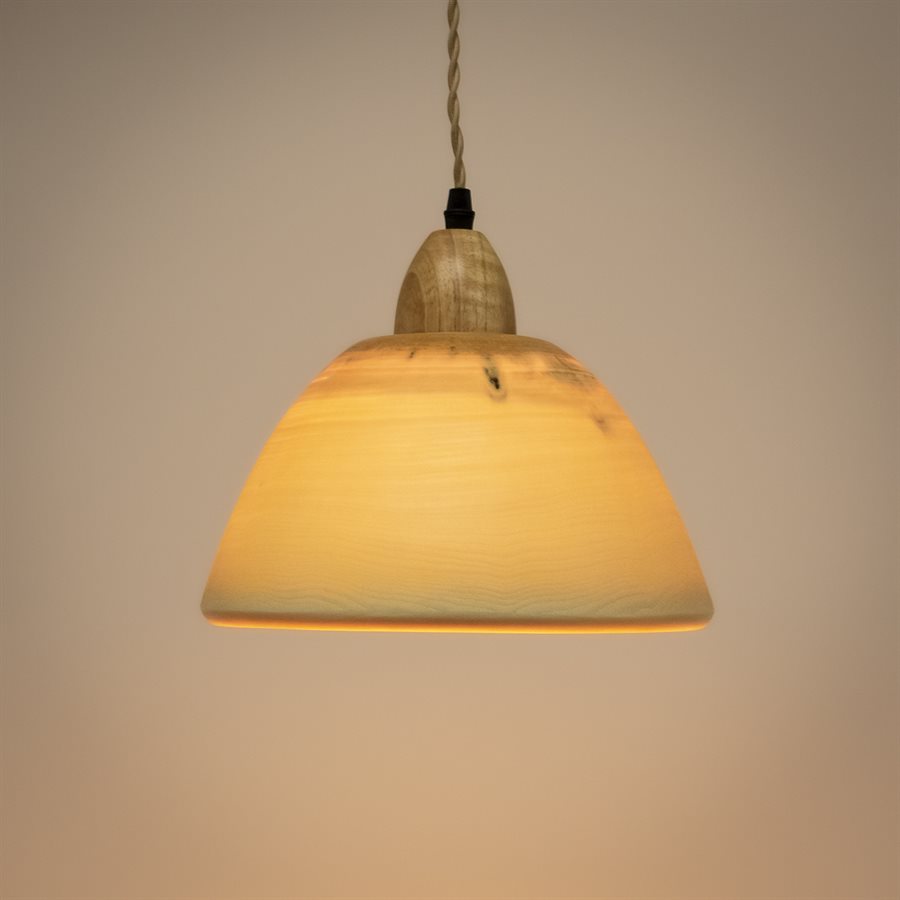 Medium hand-turned aspen lampshade Medium hand-turned aspen lampshade