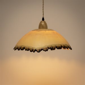 Large hand-turned aspen lampshade