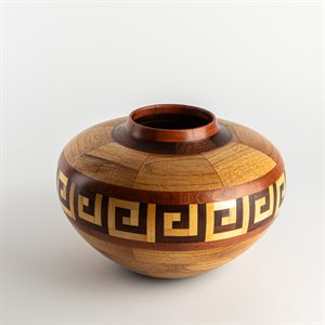 Vase décoratif de 233 pièces en noyer, palissandre, noyer cendré et peroba