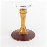 Coupe à vin rouge en verre avec base en bois - 20 oz - Modèle 12
