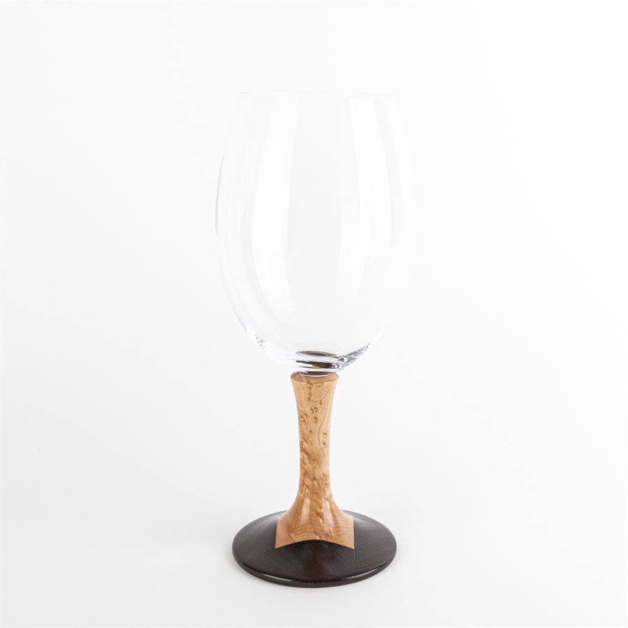Glass Red Wine Goblet with Wooden Base - 20 oz - Model 6 Glass Red Wine Goblet with Wooden Base - 20 oz - Model 6