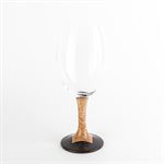Glass Red Wine Goblet with Wooden Base - 20 oz - Model 6 Glass Red Wine Goblet with Wooden Base - 20 oz - Model 6