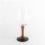 Coupe à vin rouge en verre avec base en bois - 20 oz - Modèle 8 Coupe à vin rouge en verre avec base en bois - 20 oz - Modèle 8