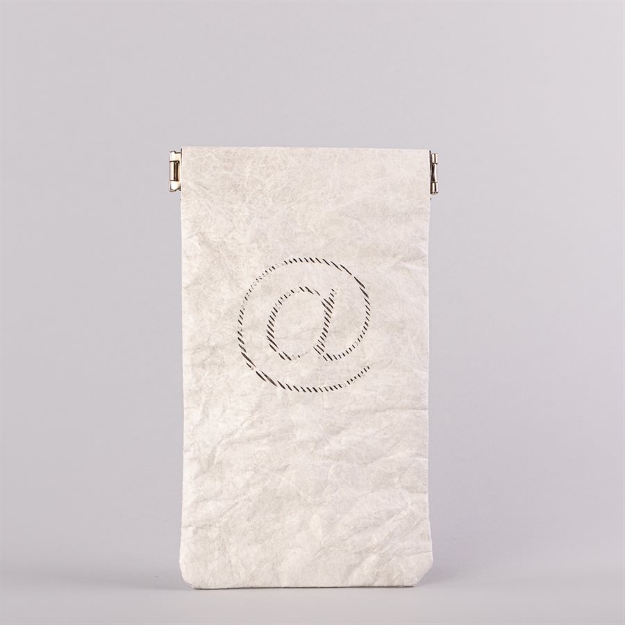 Étui porte-tout, petit format, modèle @, blanc et gris Étui porte-tout, petit format, modèle @, blanc et gris