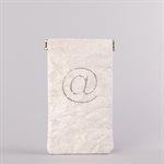 Étui porte-tout, petit format, modèle @, blanc et gris