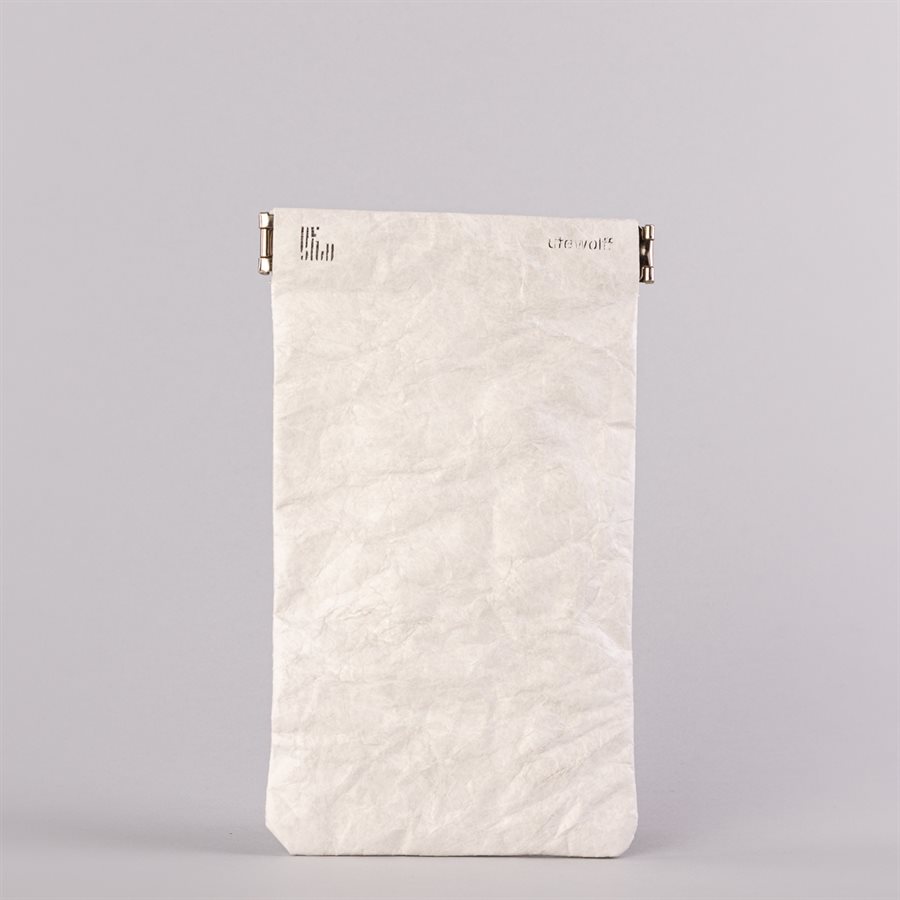 Étui porte-tout, petit format, modèle @, blanc et gris Étui porte-tout, petit format, modèle @, blanc et gris