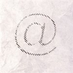 Étui porte-tout, petit format, modèle @, blanc et gris