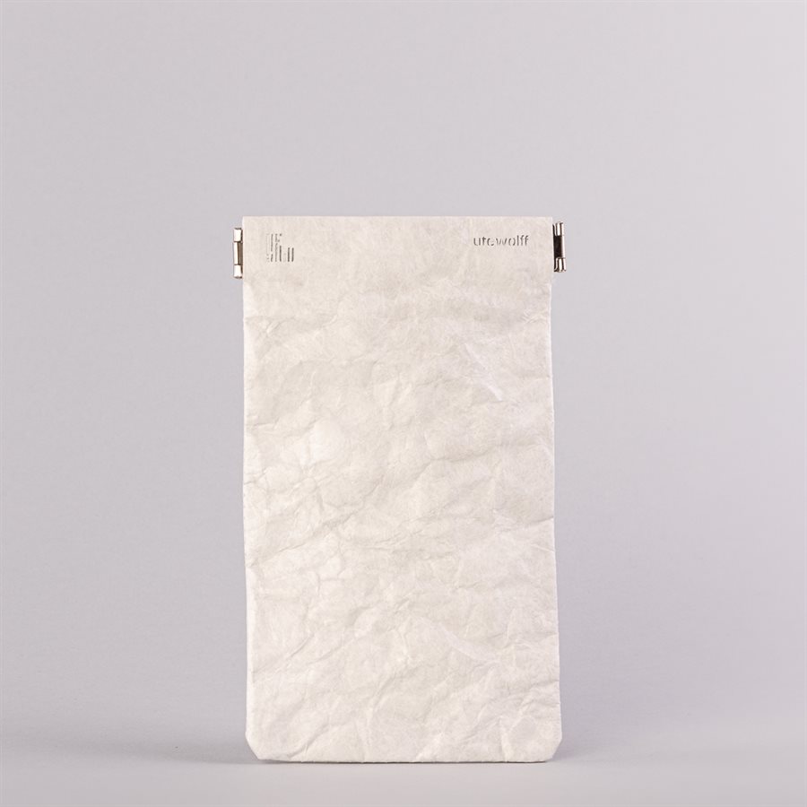 Étui porte-tout, petit format, modèle maquillage, blanc et argent Étui porte-tout, petit format, modèle maquillage, blanc et argent