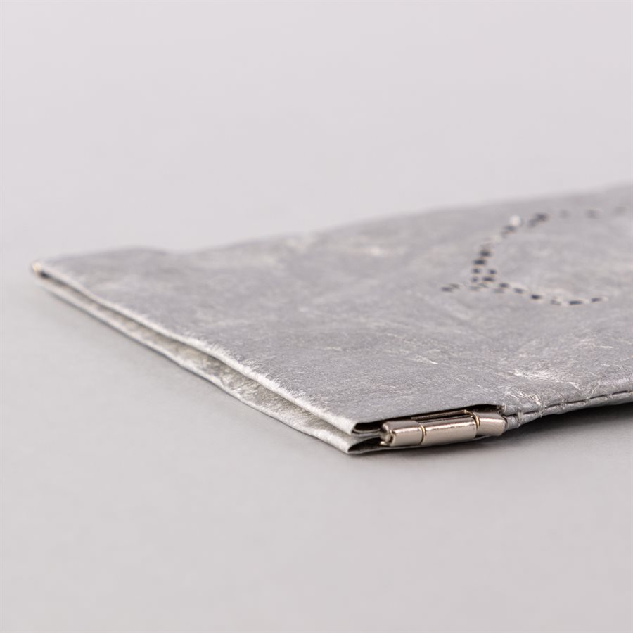 Étui à lunette, modèle classique, argent et gris Étui à lunette, modèle classique, argent et gris